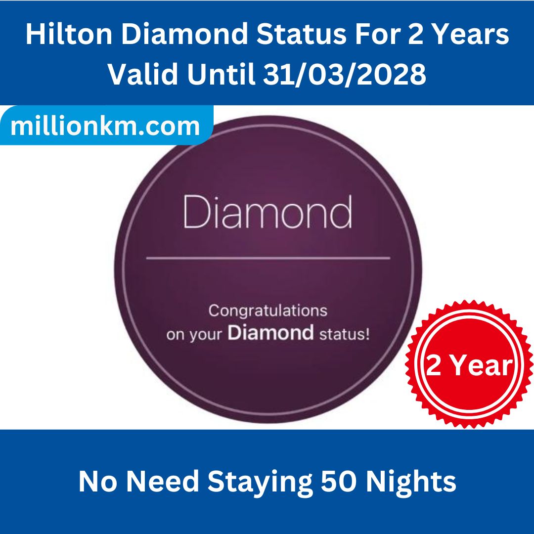 Hilton Diamond Status Fast Track (Valid Until Mar 2028) | No 50-Night Stay Required