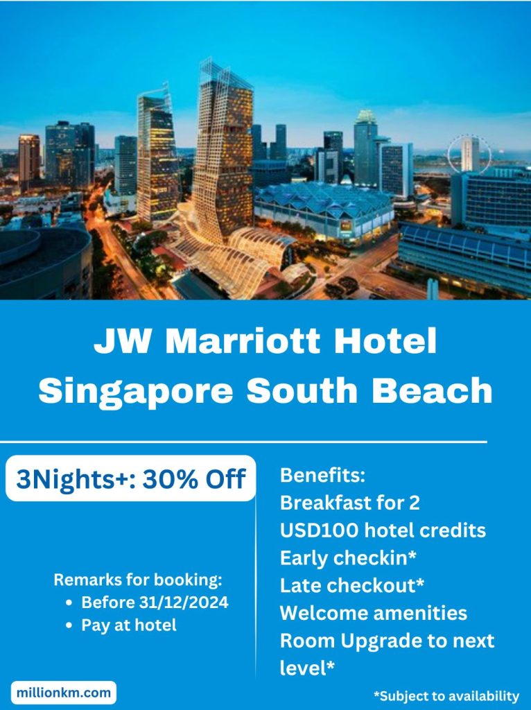 JW Marriott Hotel Singapore South Beach, 30% Off for 3 Nights and More, VIP Service