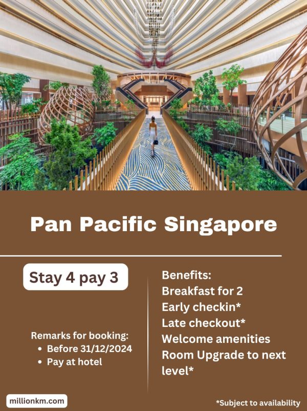 Pan Pacific Singapore Stay 4 Pay 3, VIP Service