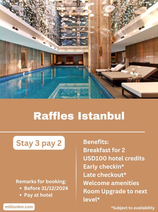 Raffles Istanbul Stay 3 Pay 2, VIP Service