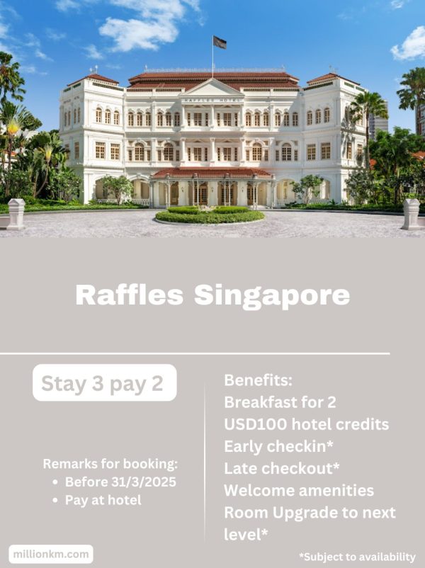 Raffles Singapore Stay 3 Pay 2, VIP Service