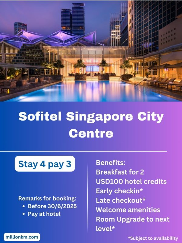 Sofitel Singapore City Centre Stay 4 Pay 3, VIP Service