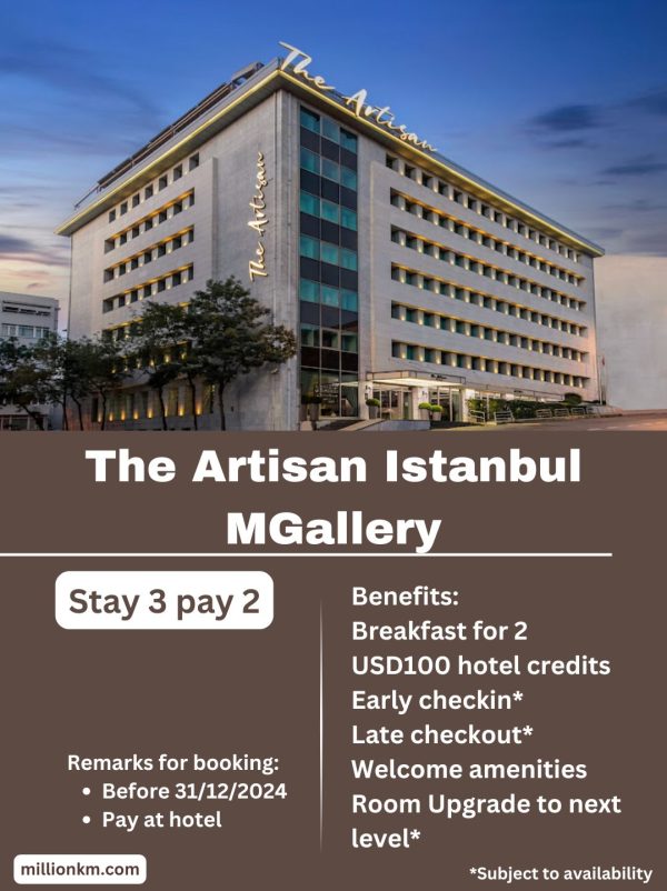 The Artisan Istanbul MGallery Stay 3 Pay 2, VIP Service