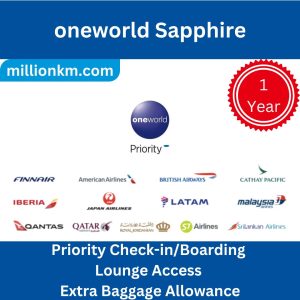 Buy oneworld Sapphire – Royal Jordanian Royal Plus Gold Status for 12 Months