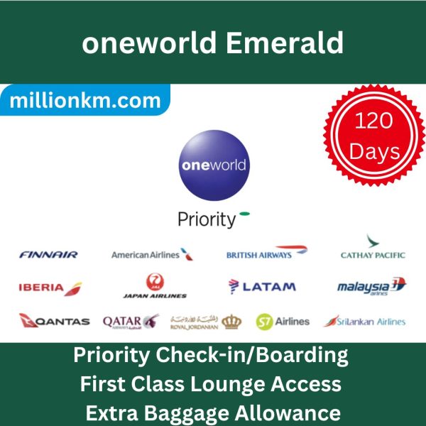 Get oneworld Emerald Status for 120 Days – No Flight Required | Fast 7-Day Processing