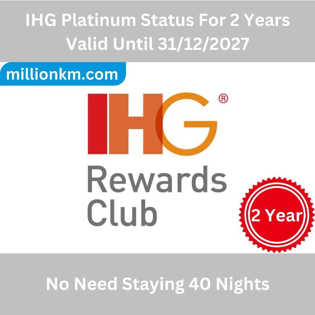 Compra Estado IHG Platinum 2026: Upgrade Directo por 2 Años (Sin Estancia de 40 Noches)