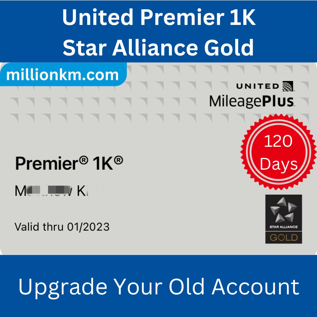 Comprar Estatus United 1K 2026: Vía Rápida Star Alliance Gold (120 Días)
